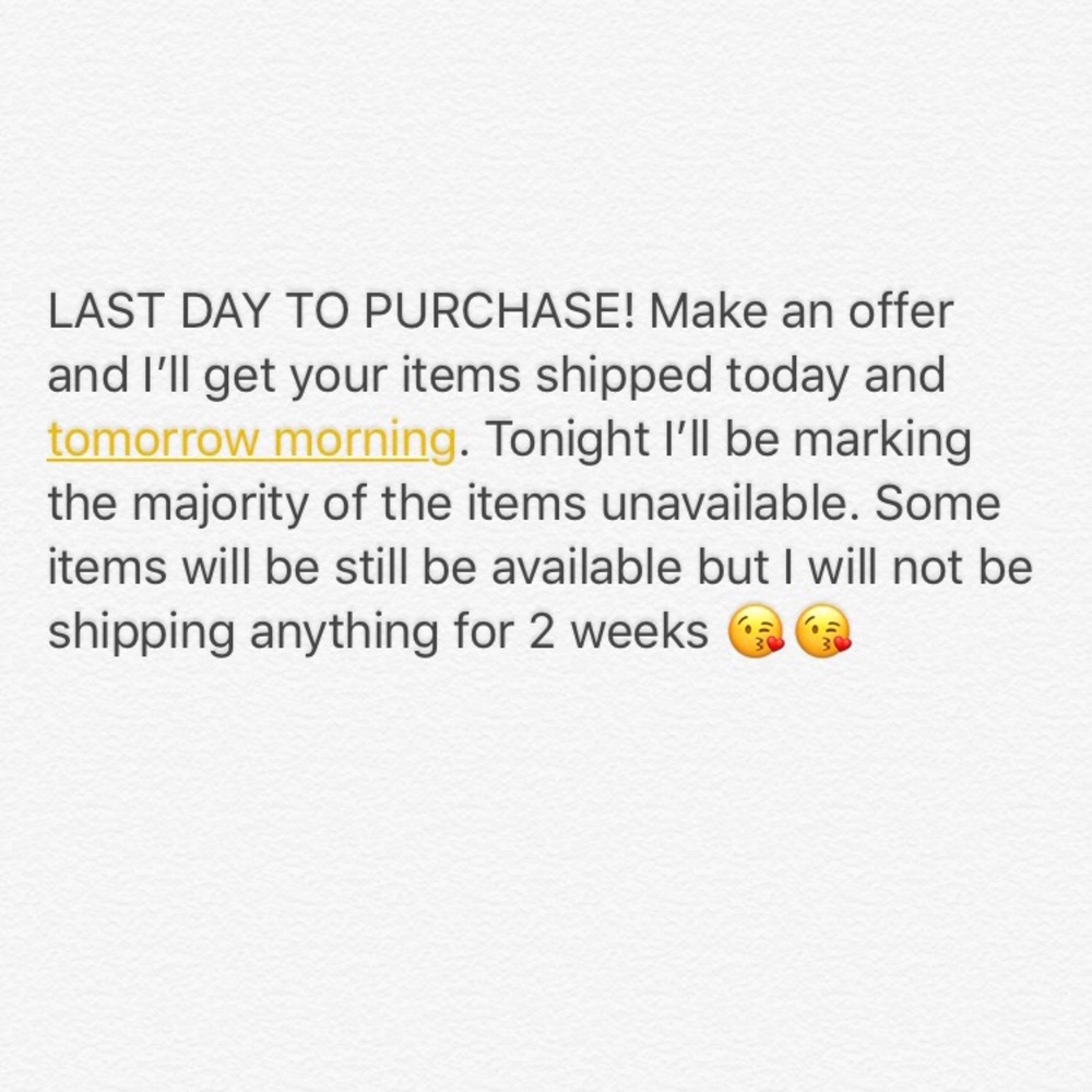 Make your offers! I will consider MOST and accept.